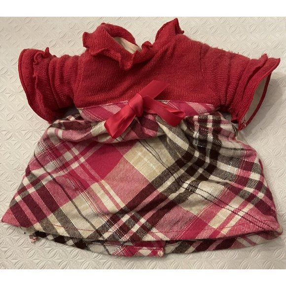 Doll Clothes What a Doll 18" Red Dress Checkered Plaid Checked - Picture 1 of 3